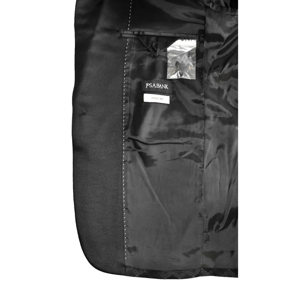 B5 NWT JOS A BANK Satin Shawl Lapel Single Button Skinny Fit Blazer Sz 38S $199 - Picture 6 of 7